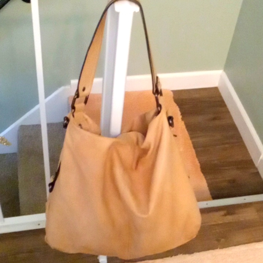 Vintage Elliott Lucca Tan Leather Slouchy Hobo Bag - Picture 10 of 10